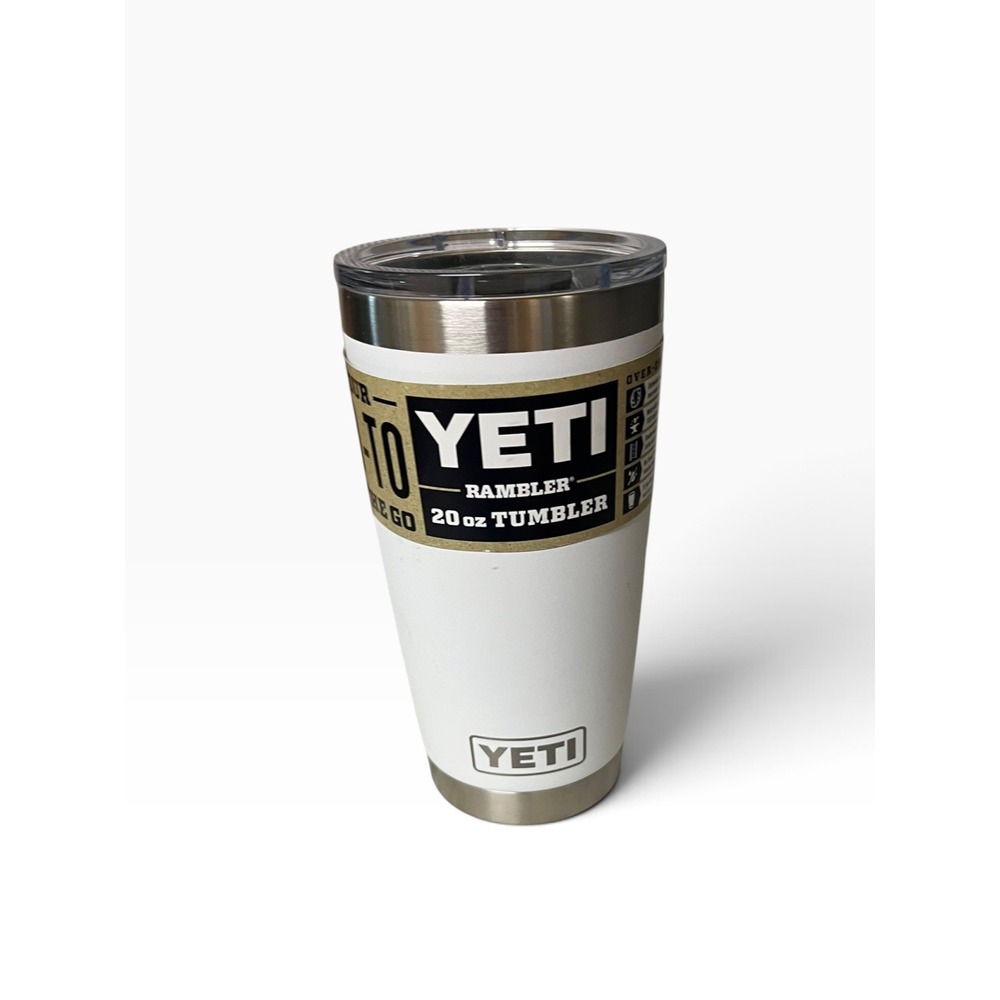 Yeti White Rambler 20 oz Tumbler with Magslider Lid